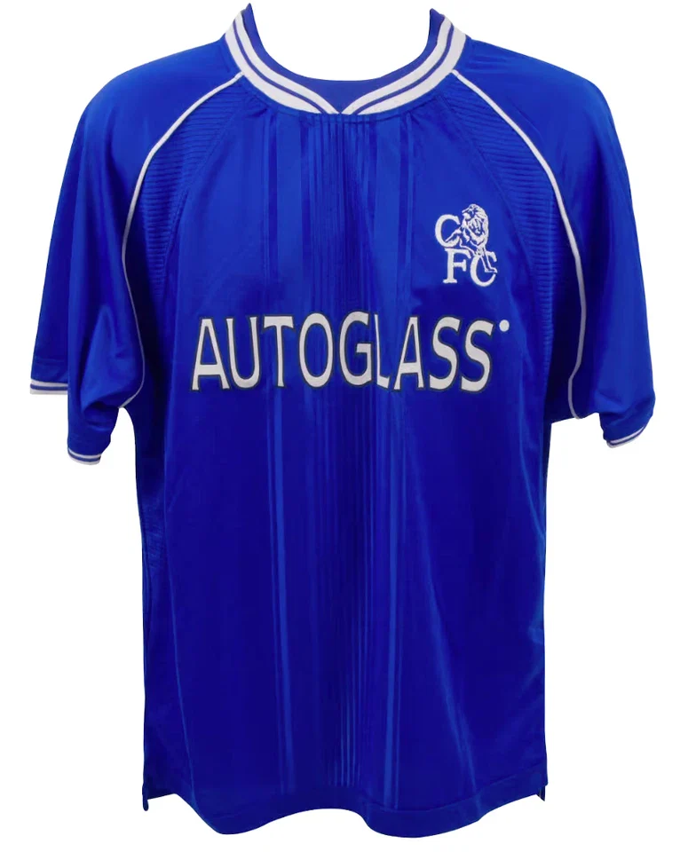 Framed Gianfranco Zola Signed Chelsea Home Soccer Jersey #25 with Beckett COA - Image 4