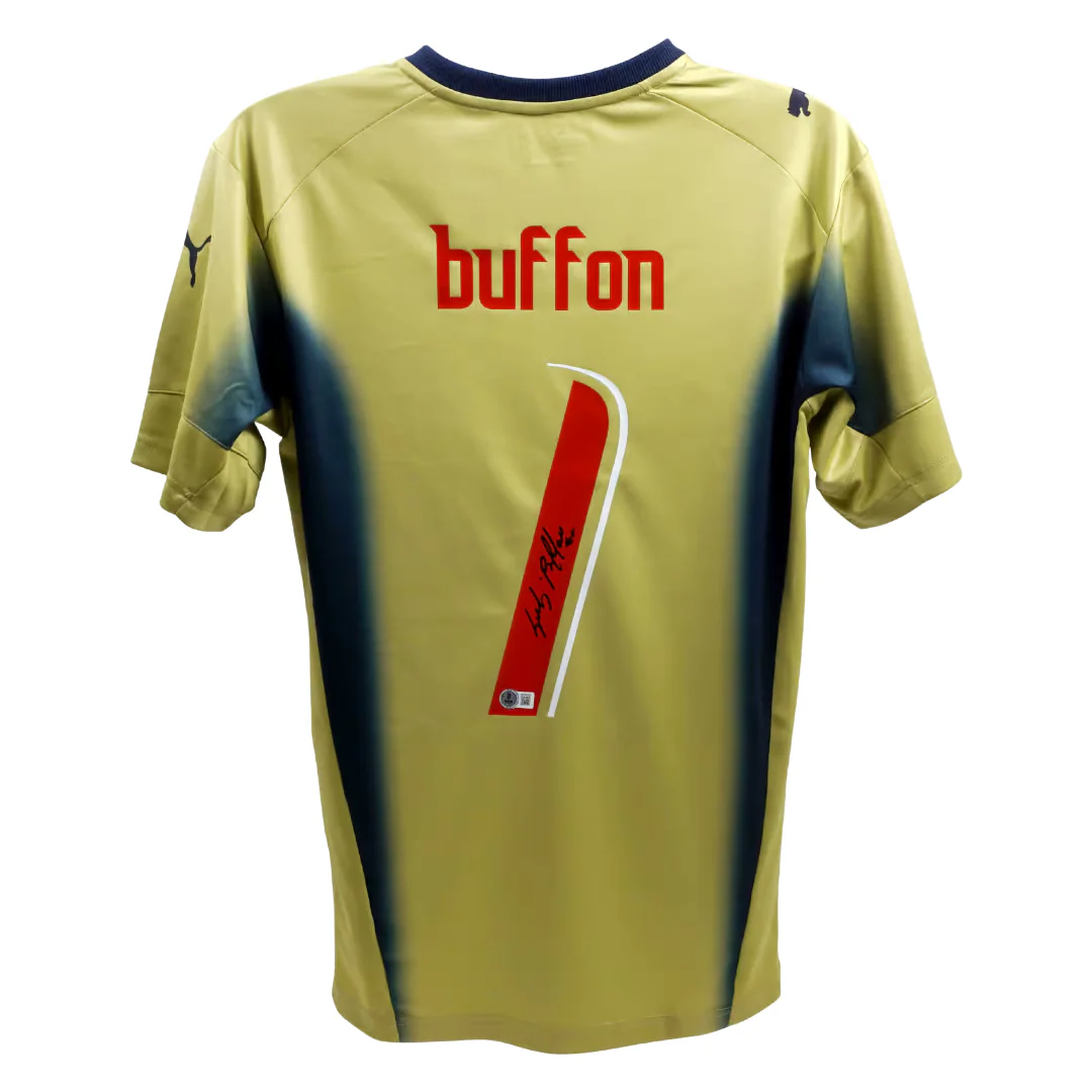 Gianluigi Buffon Signed Italy Away Soccer Jersey #1 with Beckett Witness - Image 3