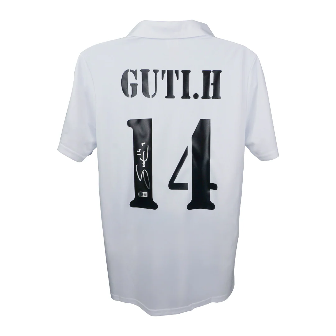 Framed Guti Hernandez Signed Real Madrid FC Home Soccer Jersey #14 with Beckett Witness - Image 2