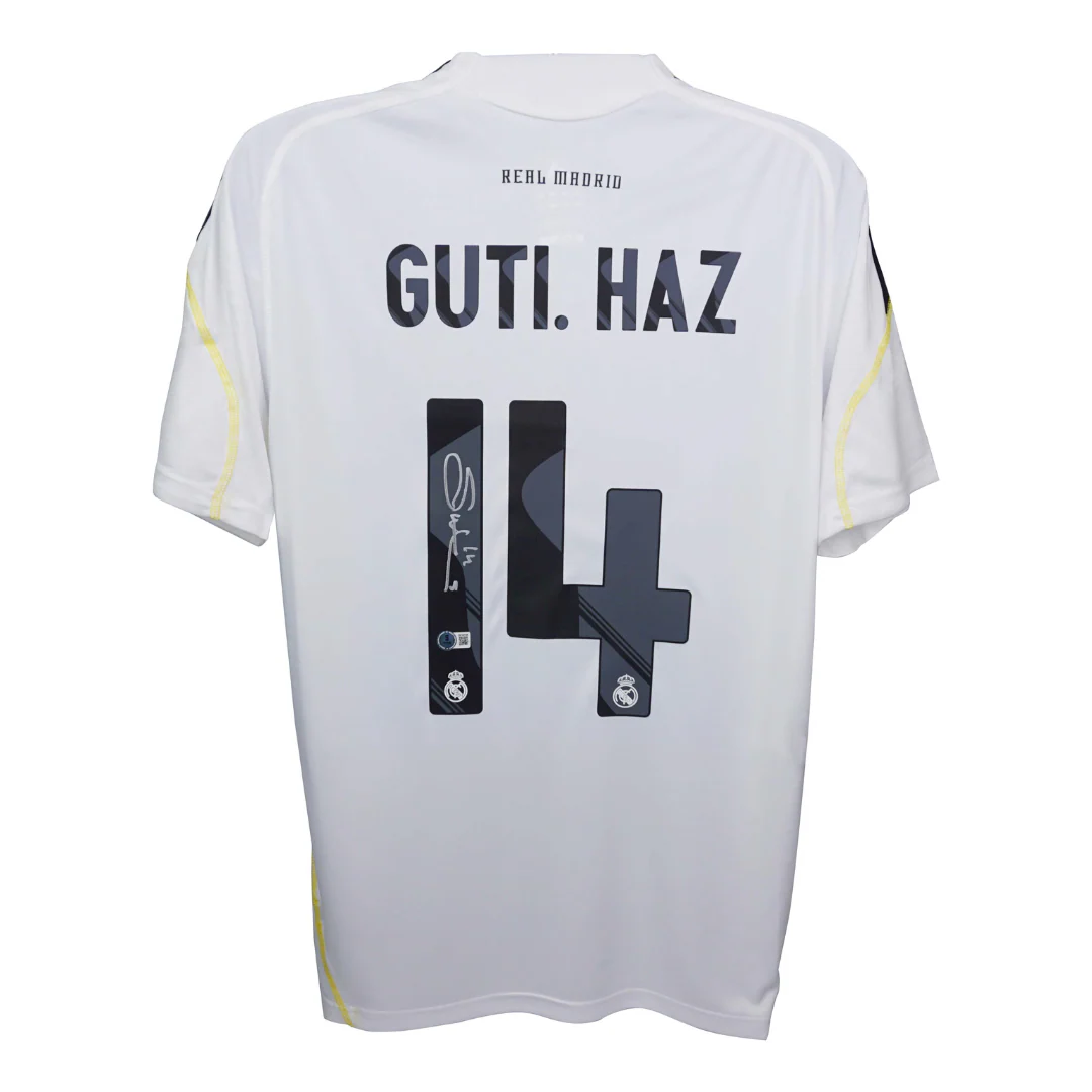 Framed Guti Hernandez Signed Real Madrid Home Soccer Jersey #14 with Beckett Witness - Image 3