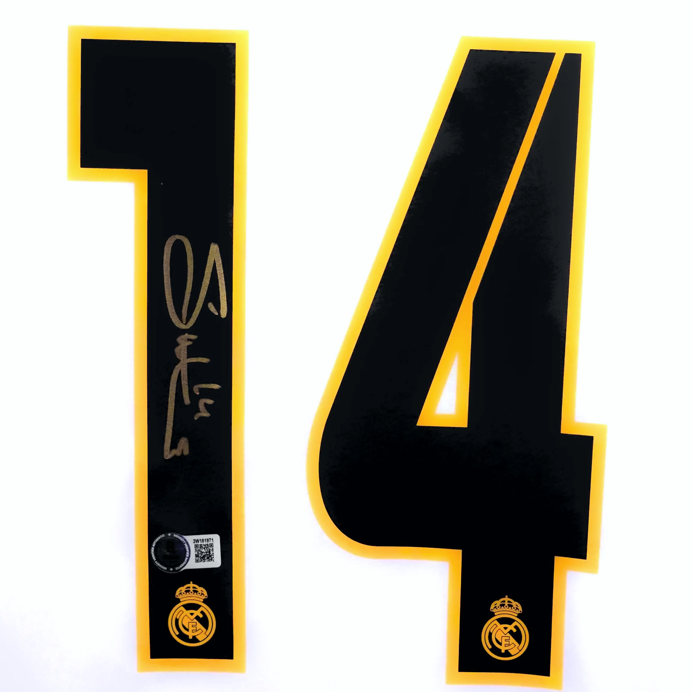 Framed Guti Hernandez Signed Real Madrid Home Soccer Jersey #14 with Beckett Witness - Image 2