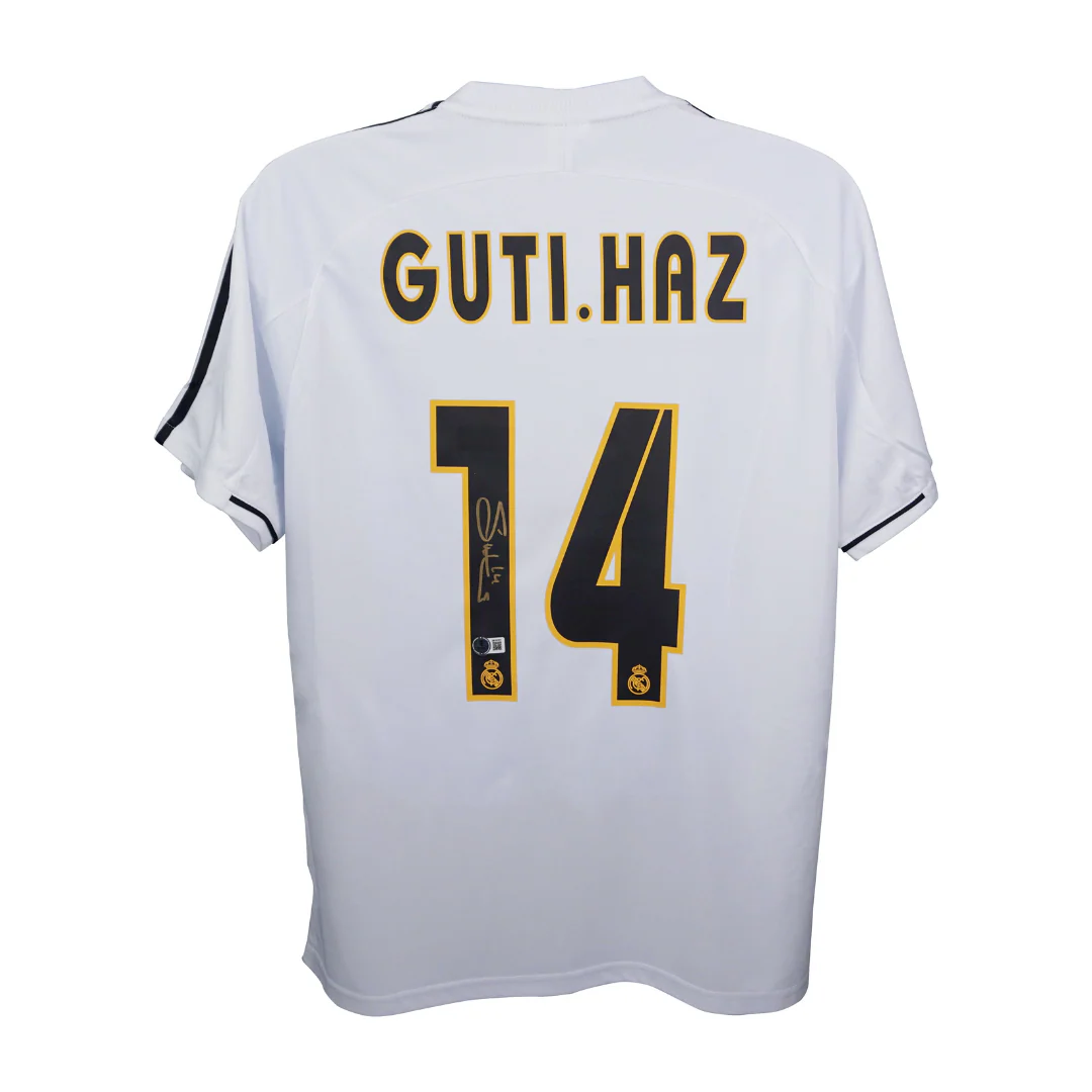 Framed Guti Hernandez Signed Real Madrid Home Soccer Jersey #14 with Beckett Witness - Image 3