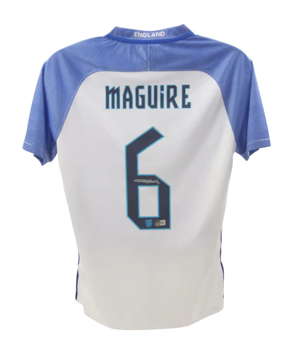 Harry Maguire Signed England FC Home Soccer Jersey #6 with Beckett COA - Image 3