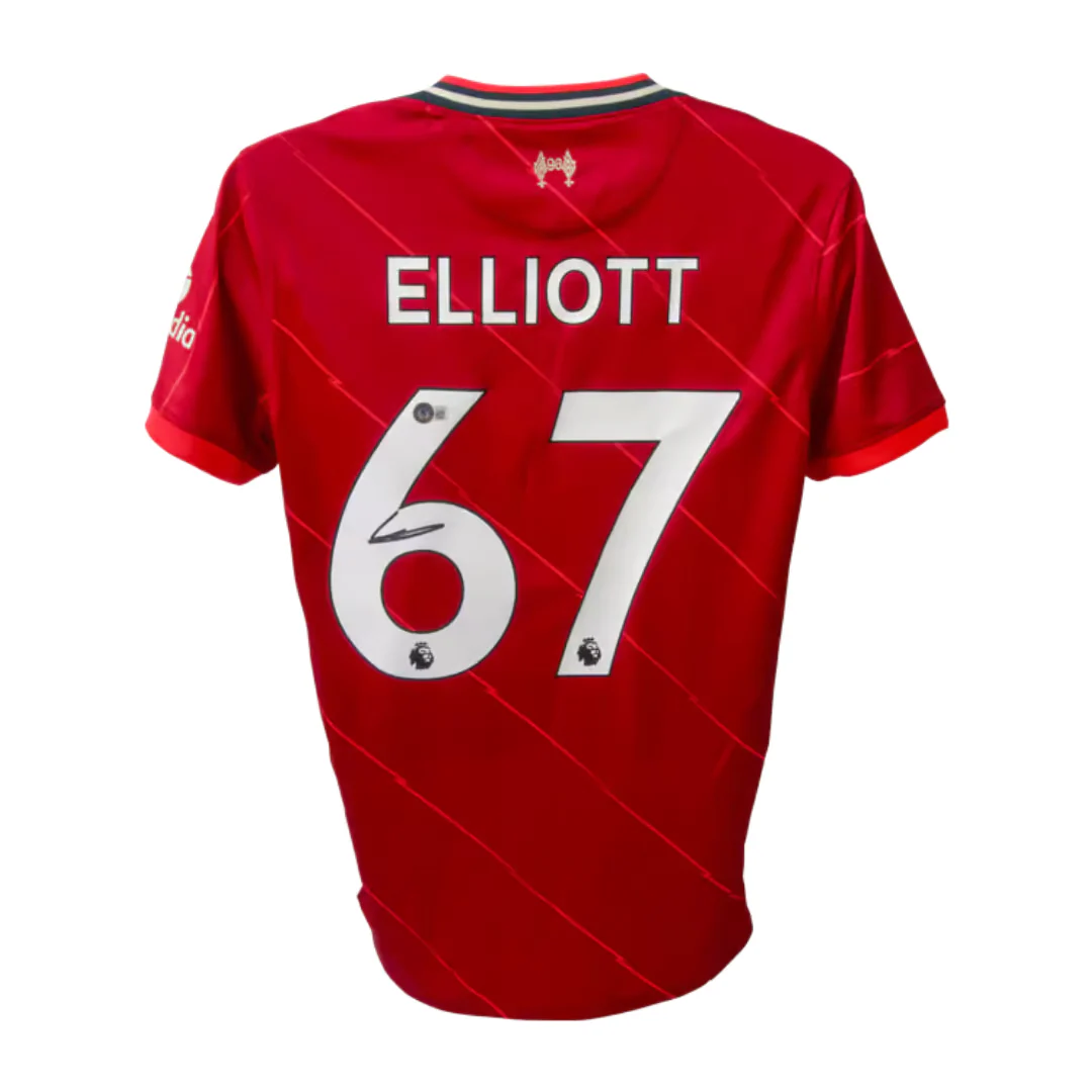 Harvey Elliott Signed Liverpool FC Home Soccer Jersey #67 with Beckett COA - Image 3