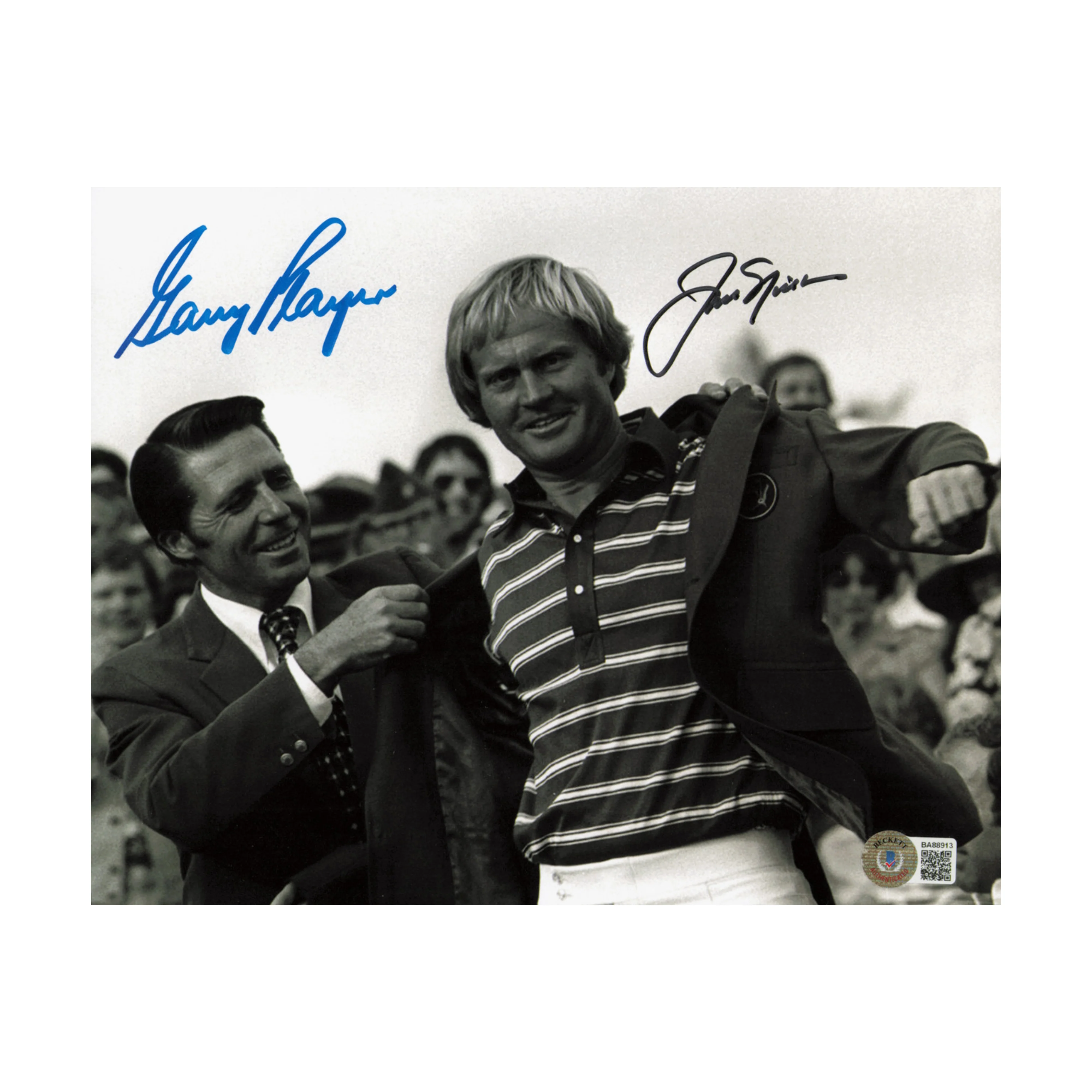 Jack Nicklaus & Gary Player Autographed 8x10 Photo Golf Beckett BAS