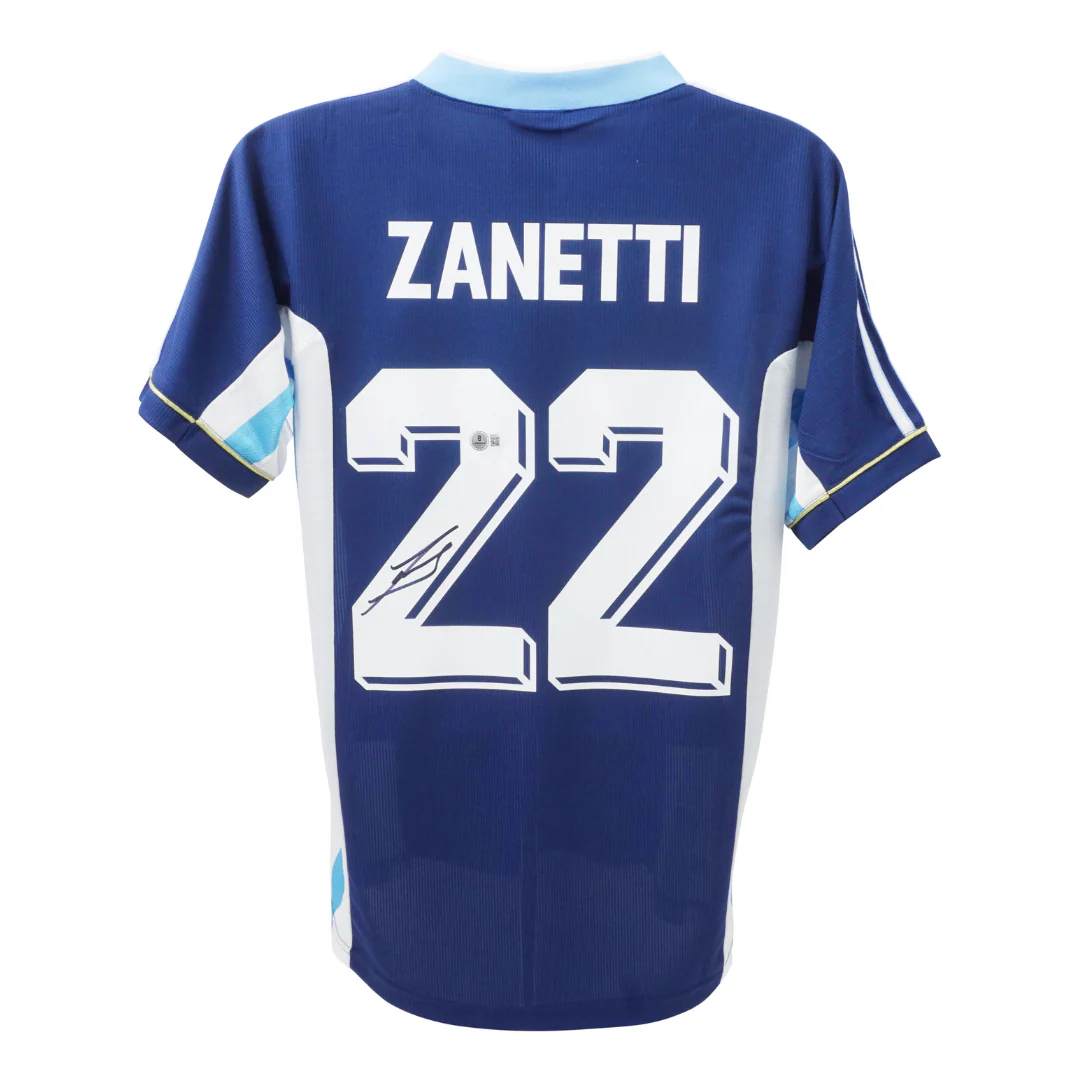 Javier Zanetti Signed Argentina FC Away Soccer Jersey #22 with Beckett COA - Image 3