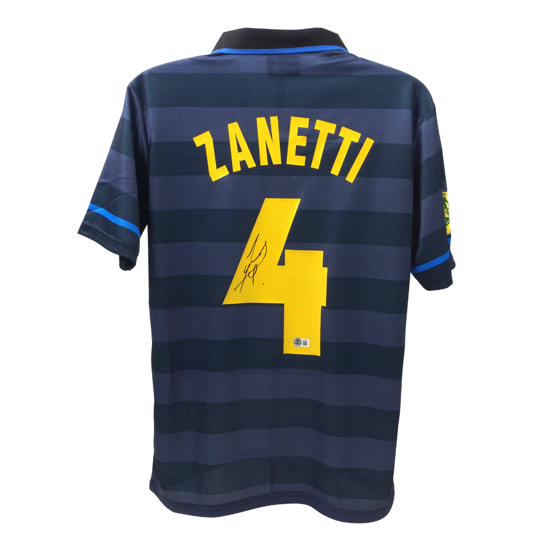 Javier Zanetti Signed Inter Milan Soccer Jersey #4 with Beckett COA - Image 3