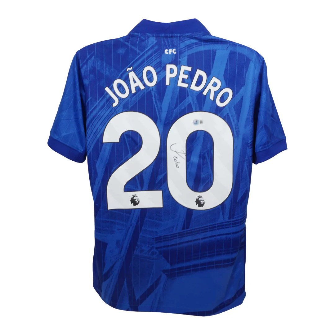 Framed Joao Pedro Signed Chelsea FC Home Soccer Jersey #20 with Beckett COA - Image 3