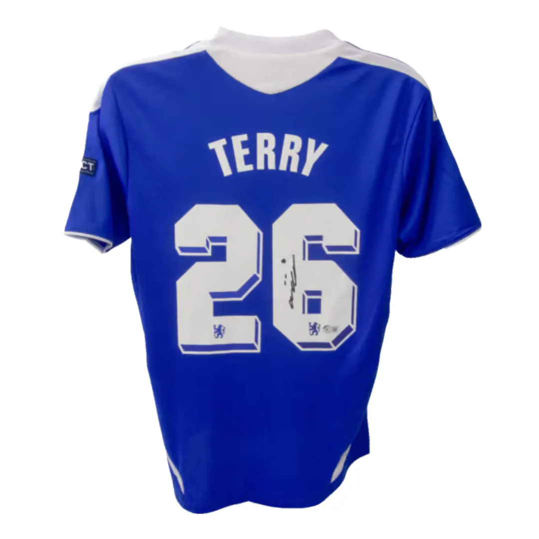 Framed John Terry Signed Chelsea FC Champions League Soccer Jersey #26 with Beckett COA - Image 3