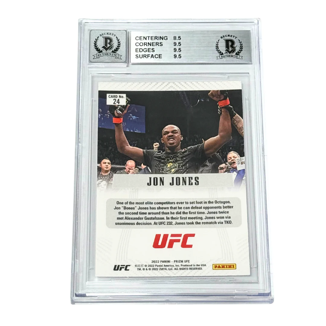 Jon Jones Signed 2022 Panini Prizm UFC Flashback #24 – BGS 9 AUTO WITNESSED - Image 2