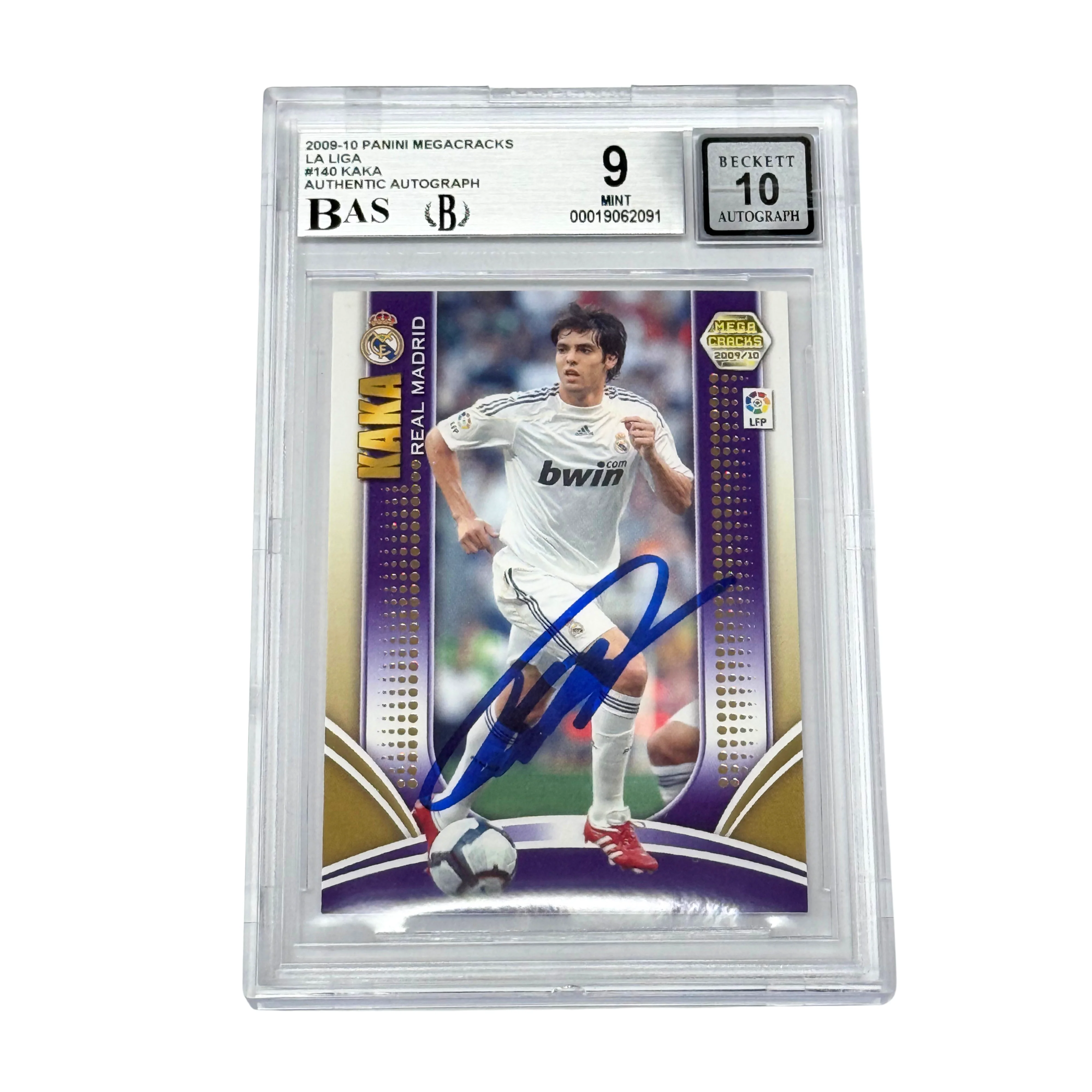 Kaka Signed 2009-10 Panini Megacracks La Liga #140 – BGS 9 AUTO 10