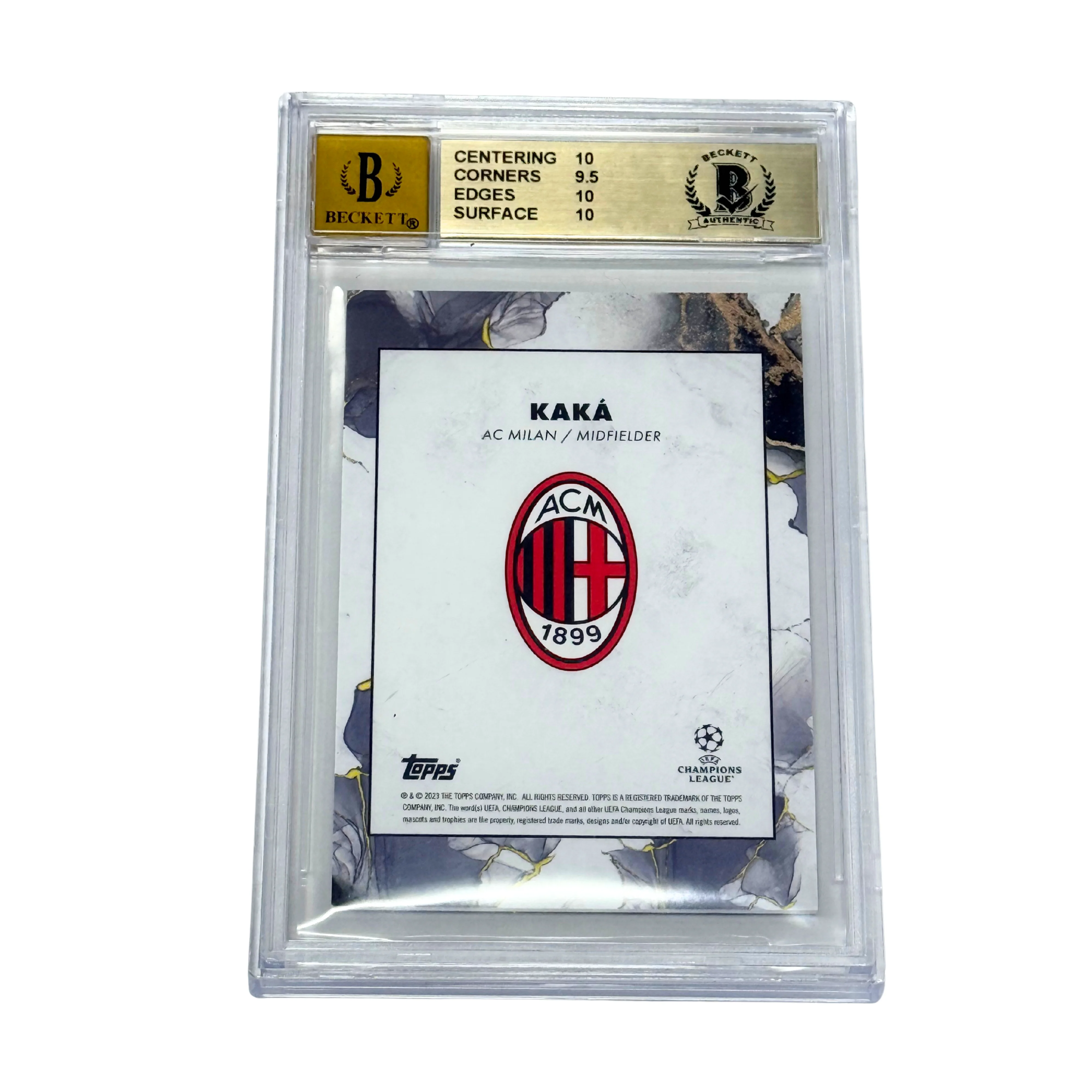 Kaka Signed 2022-23 Topps Inception UCC Rainbow /150 #31 – BGS 10 PRISTINE - Image 2
