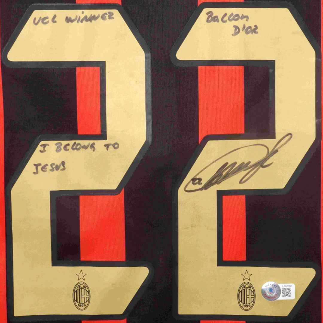 Kaka Signed & Inscribed AC Milan Jersey with Beckett COA - I Belong To Jesus - Image 2
