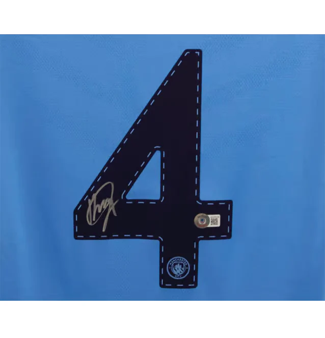 Kalvin Phillips Signed Manchester City Home Soccer Jersey #4 with Beckett COA - Image 2