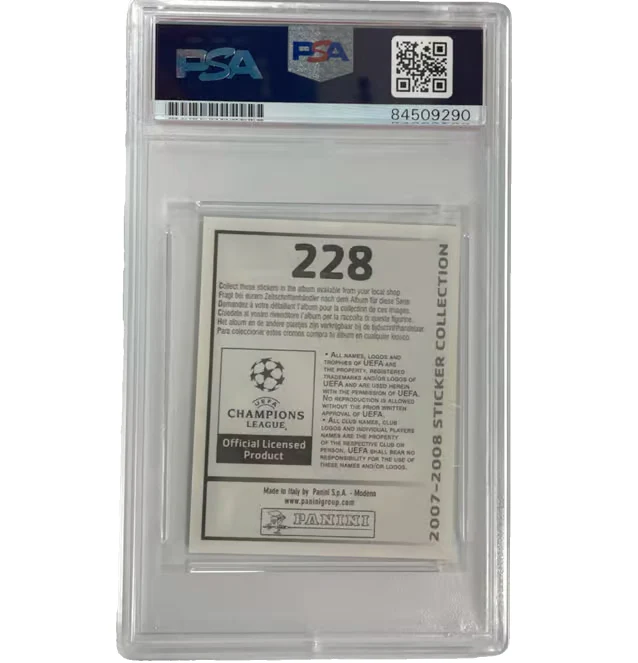 Karim Benzema Signed 2007-08 Panini Champions League Sticker – PSA 10 Autograph - Image 2