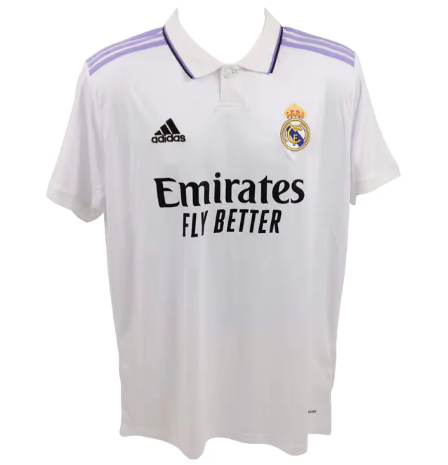 Karim Benzema Signed Custom Real Madrid FC Home Soccer Jersey #9 with Beckett COA - Image 4