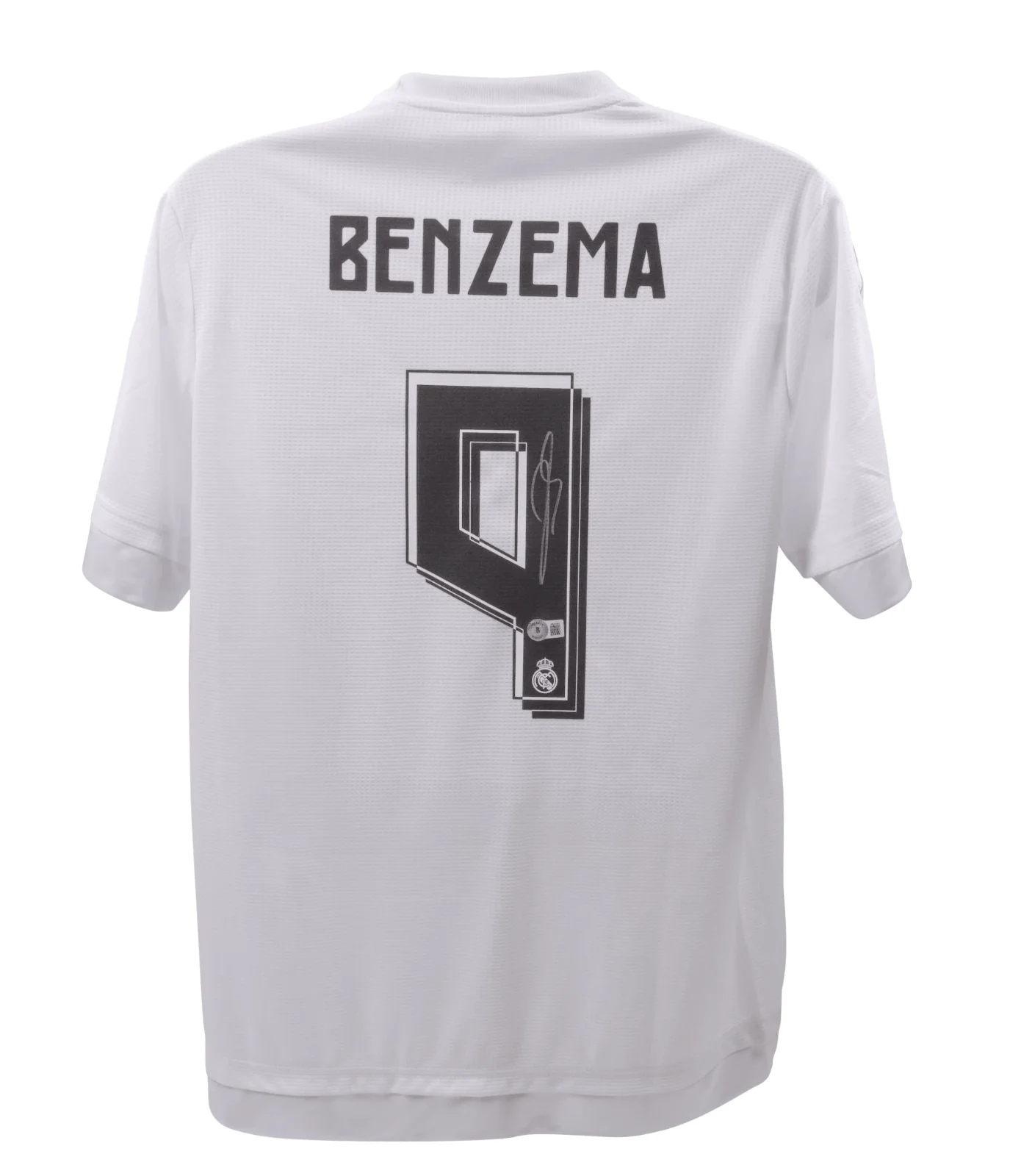 Framed Karim Benzema Signed Real Madrid FC Home Soccer Jersey #9 with Beckett COA - Image 3