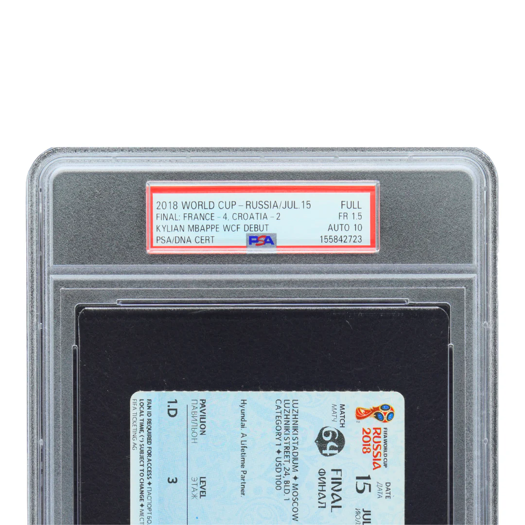 Kylian Mbappe Signed 2018 World Cup Final Official Ticket - PSA 1.5 AUTO 10 - Image 3
