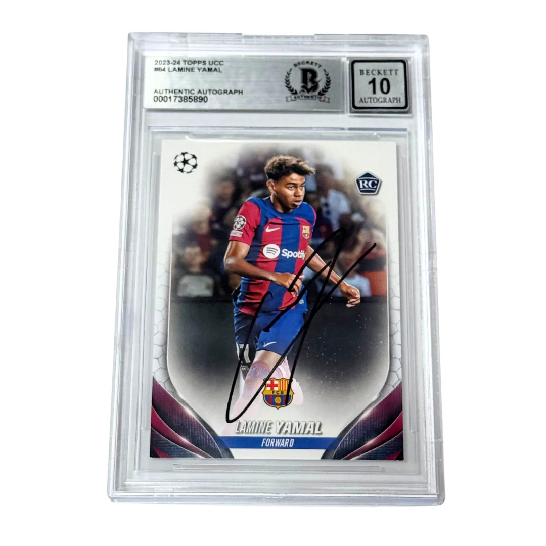 Lamine Yamal Signed 2023-24 Topps UCC Rookie Card – BGS Autograph 10