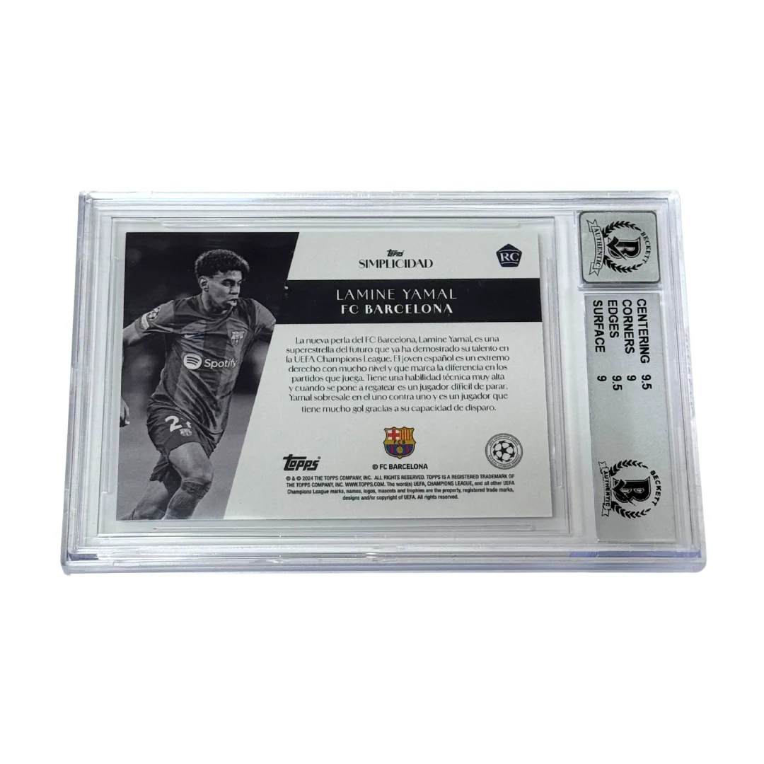Lamine Yamal Signed 2023-24 Topps UCC Simplicidad Rookie Card – BGS 9 AUTO 10 - Image 2
