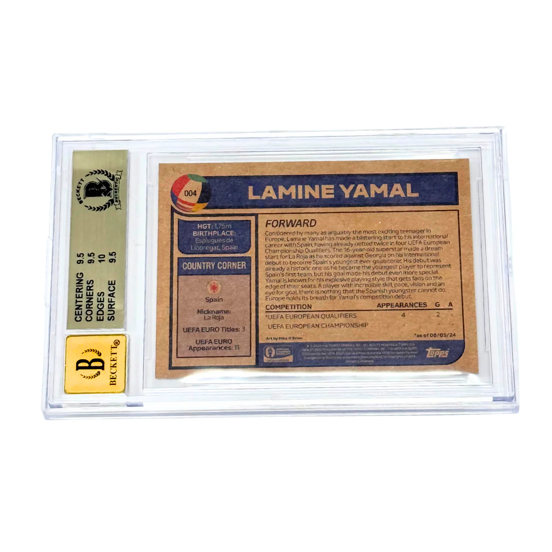 Lamine Yamal Signed 2024 Topps Living Road to EURO Rookie – BGS 9.5 AUTO 10 - Image 2