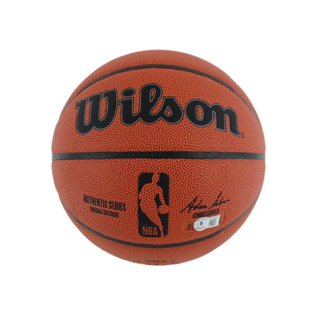 Larry Bird Signed Wilson Basketball with Beckett Witness - Image 3