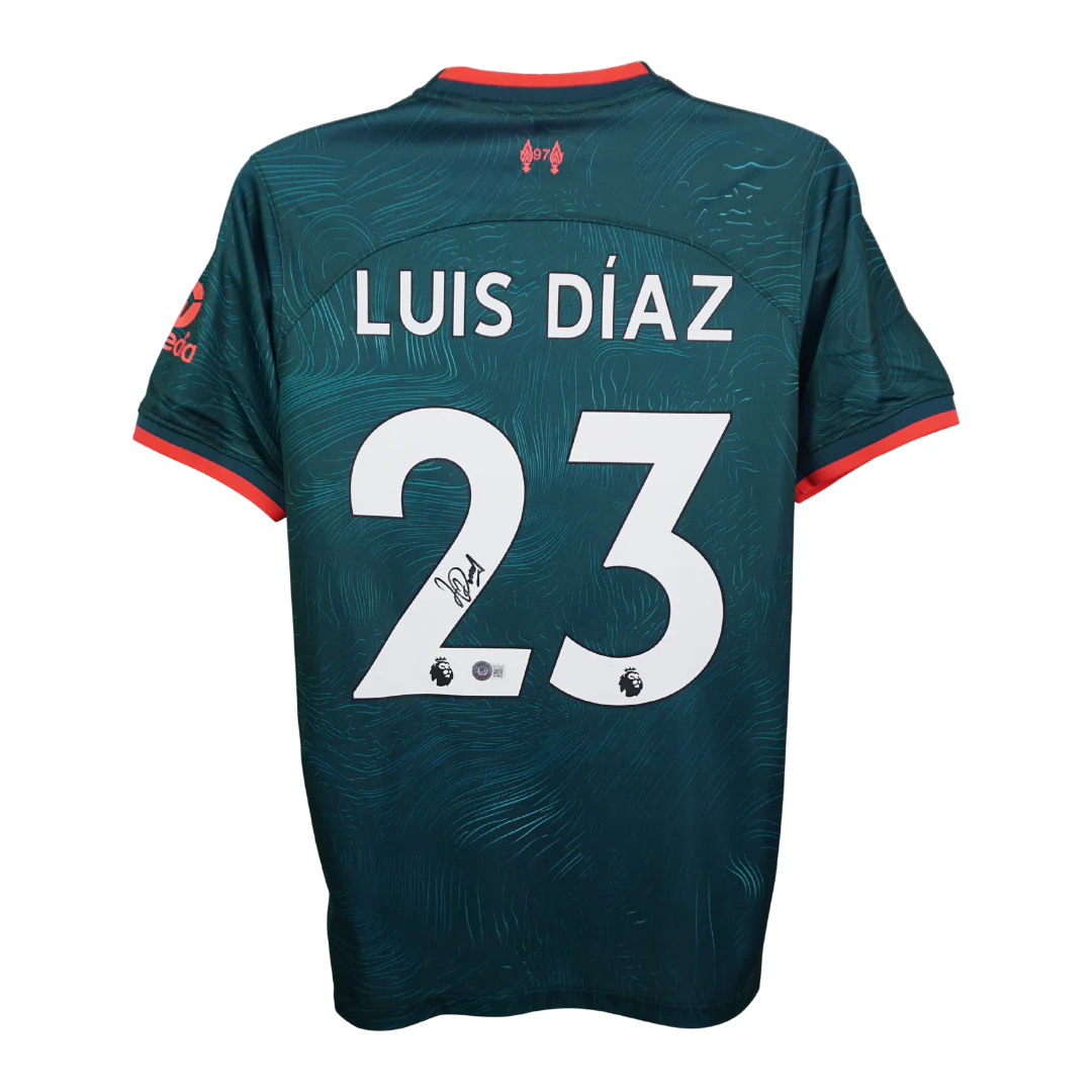 Luis Diaz Signed Liverpool FC Away Soccer Jersey #23 with Beckett COA - Image 3