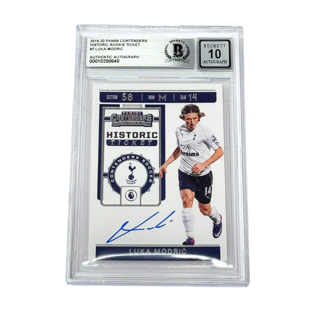Luka Modric Signed 2019-20 Panini Contenders Historic Ticket #7 – BGS 10