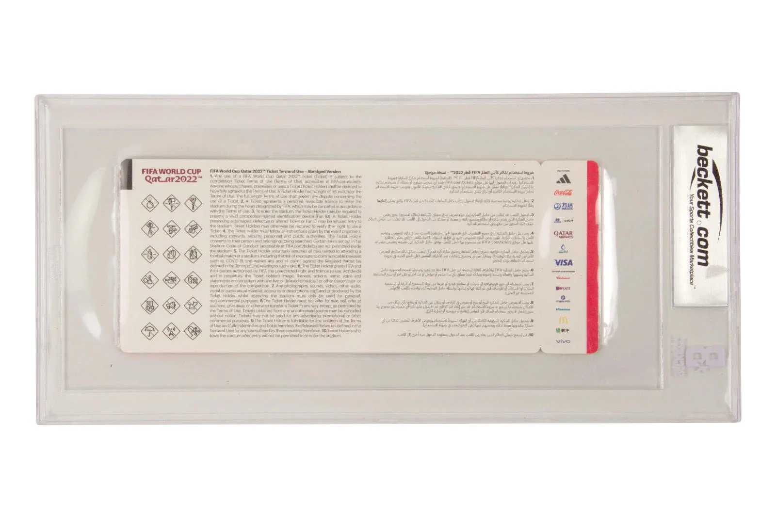 Luka Modric Signed 2022 World Cup Semi Final Match Ticket – BGS Authentic - Image 2