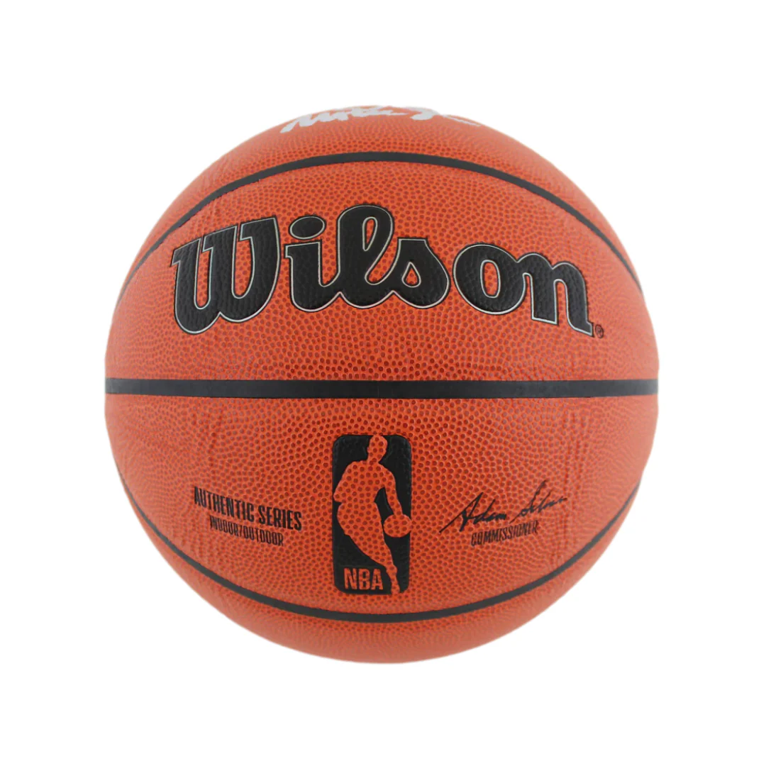 Magic Johnson & Larry Bird Dual Signed Wilson Basketball with Beckett Witness - Image 4