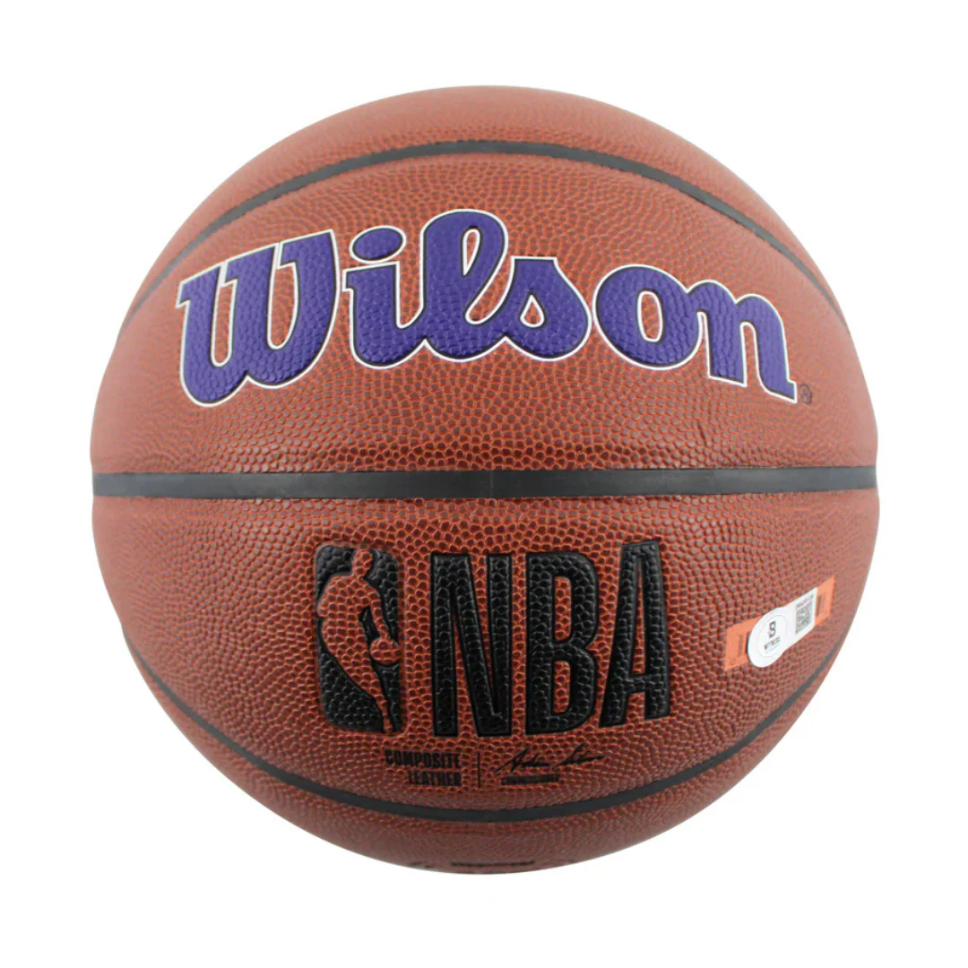 Magic Johnson Signed Los Angeles Lakers Wilson Basketball with Beckett Witness - Image 4