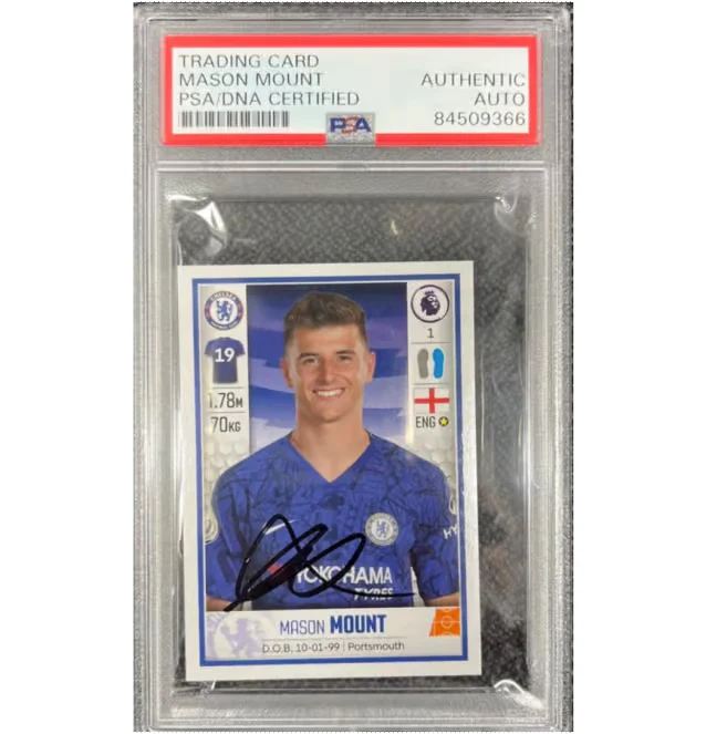 Mason Mount Signed 2020 Panini Premier League Sticker – PSA Authentic