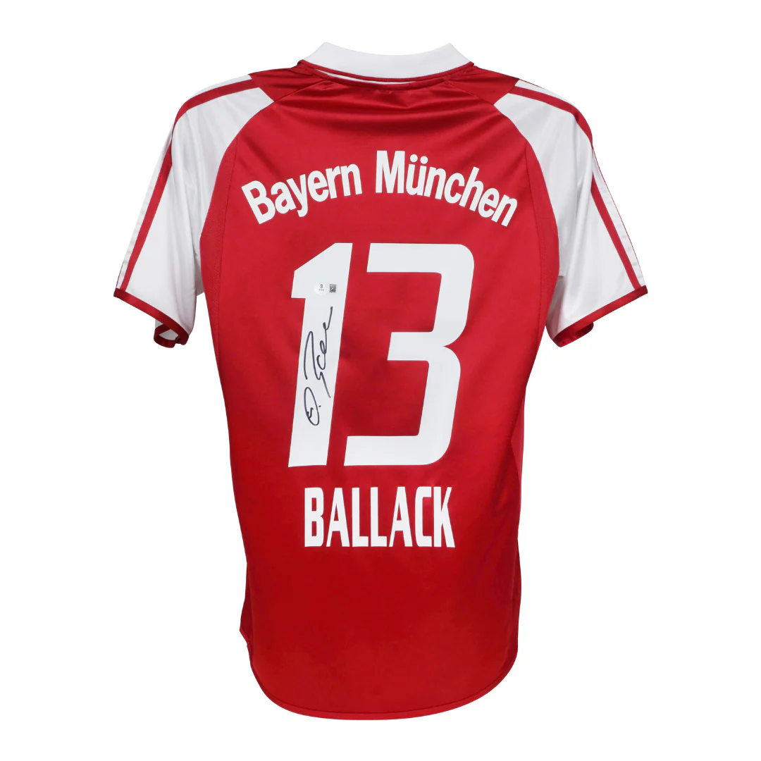 Michael Ballack Signed Bayern Munich Home Soccer Jersey #13 with Beckett Witness - Image 3