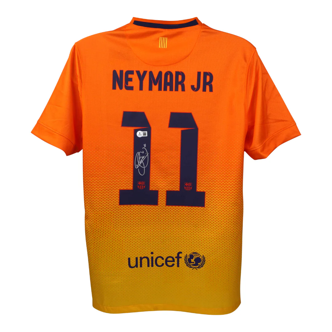 Framed Neymar Jr Signed FC Barcelona Away Soccer Jersey #11 with Beckett COA - Image 3