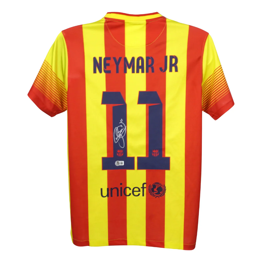 Framed Neymar Jr Signed FC Barcelona Away Soccer Jersey #11 with Beckett COA - Image 3