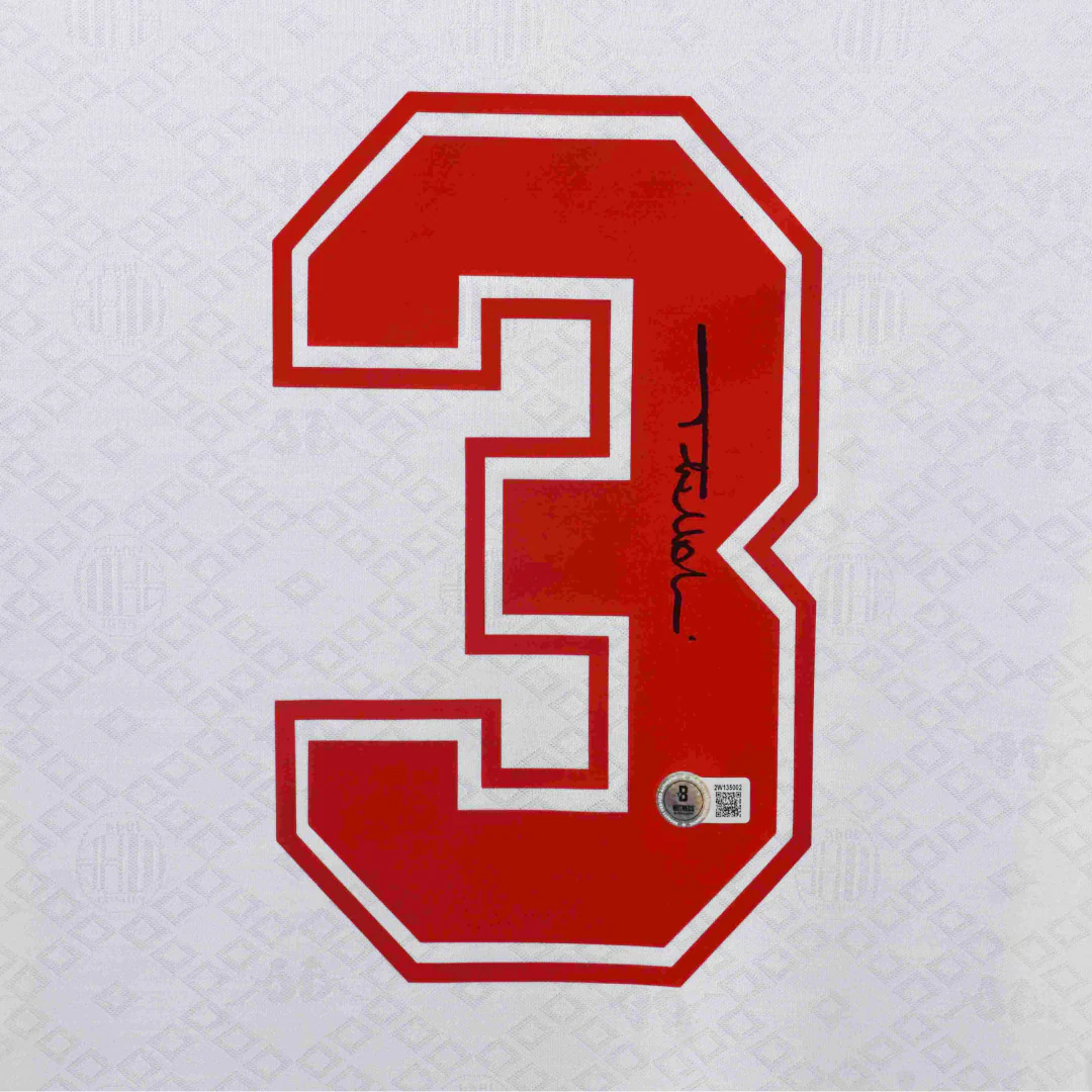 Framed Paolo Maldini Signed AC Milan Away Soccer Jersey #3 with Beckett Witness - Image 2