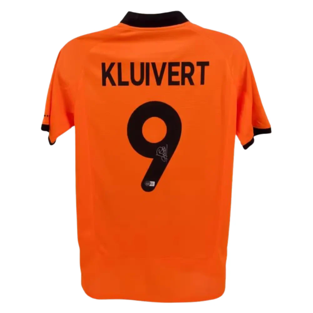 Patrick Kluivert Signed Netherlands FC Home Soccer Jersey #9 with Beckett COA - Image 3