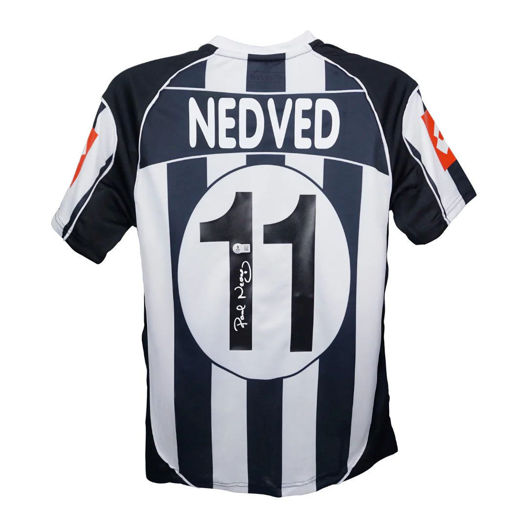 Pavel Nedved Signed Juventus FC Home Soccer Jersey #11 with Beckett Witness - Image 3