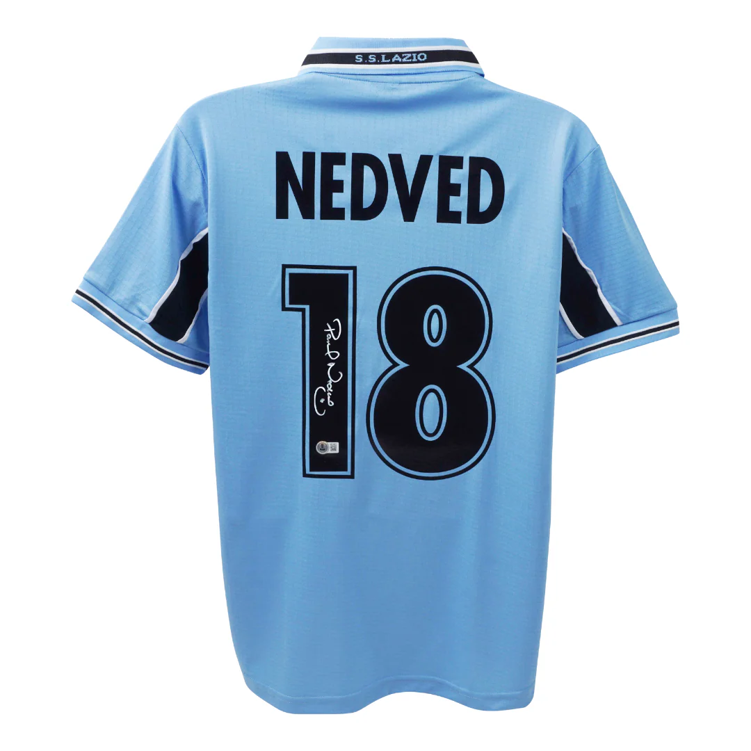 Pavel Nedved Signed S.S. Lazio Home Soccer Jersey #18 with Beckett Witness - Image 3