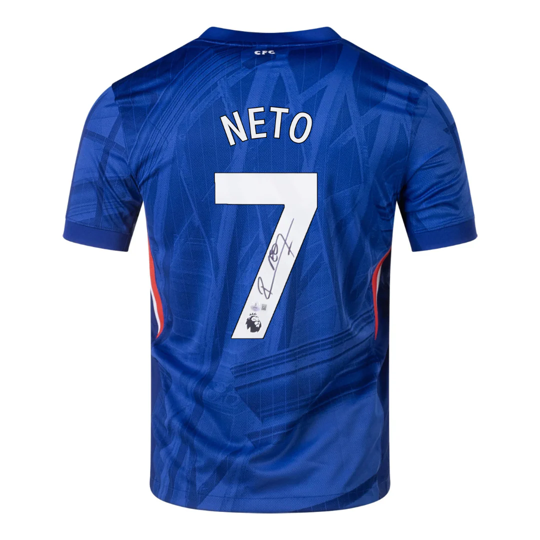 Framed Pedro Neto Signed Chelsea FC 2025-26 Home Soccer Jersey #7 with Beckett Witness - Image 3