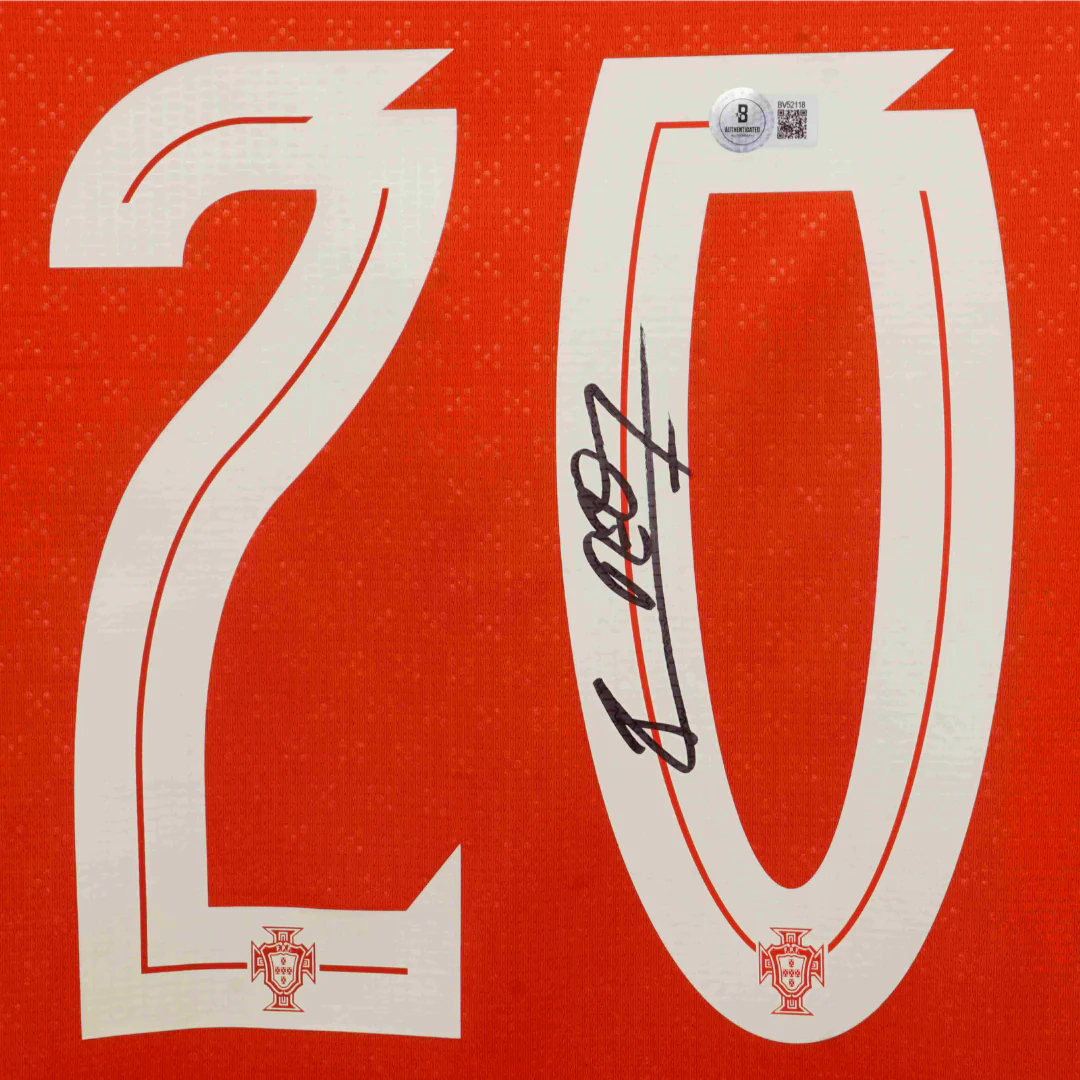 Framed Pedro Neto Signed Portugal FC Home Soccer Jersey #20 with Beckett COA - Image 2