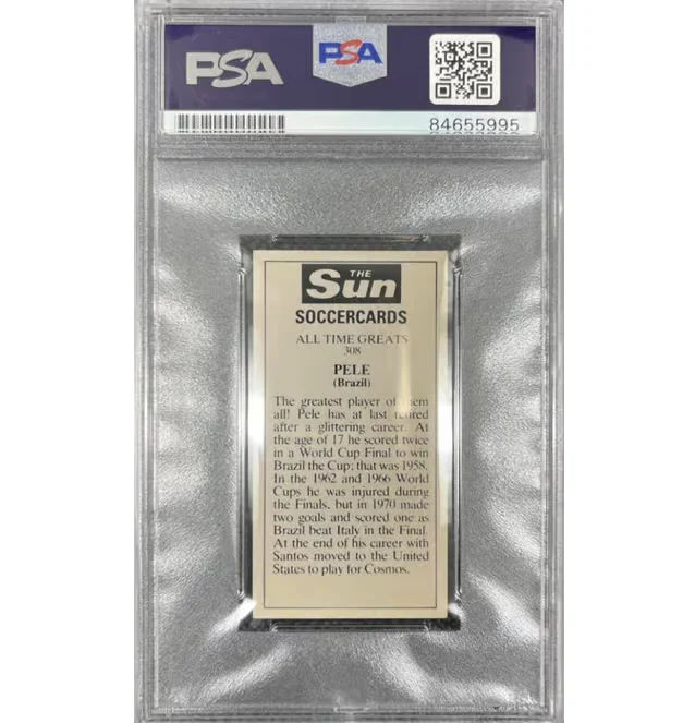 Pele Signed 1979 The Sun All Time Greats #308 – PSA 10 Autograph - Image 2