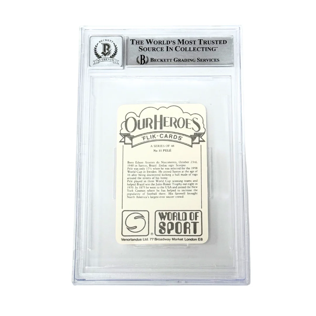 Pele Signed 1979 Venorlandus #11 Our Heroes World of Sport - BGS Autograph 10 - Image 2