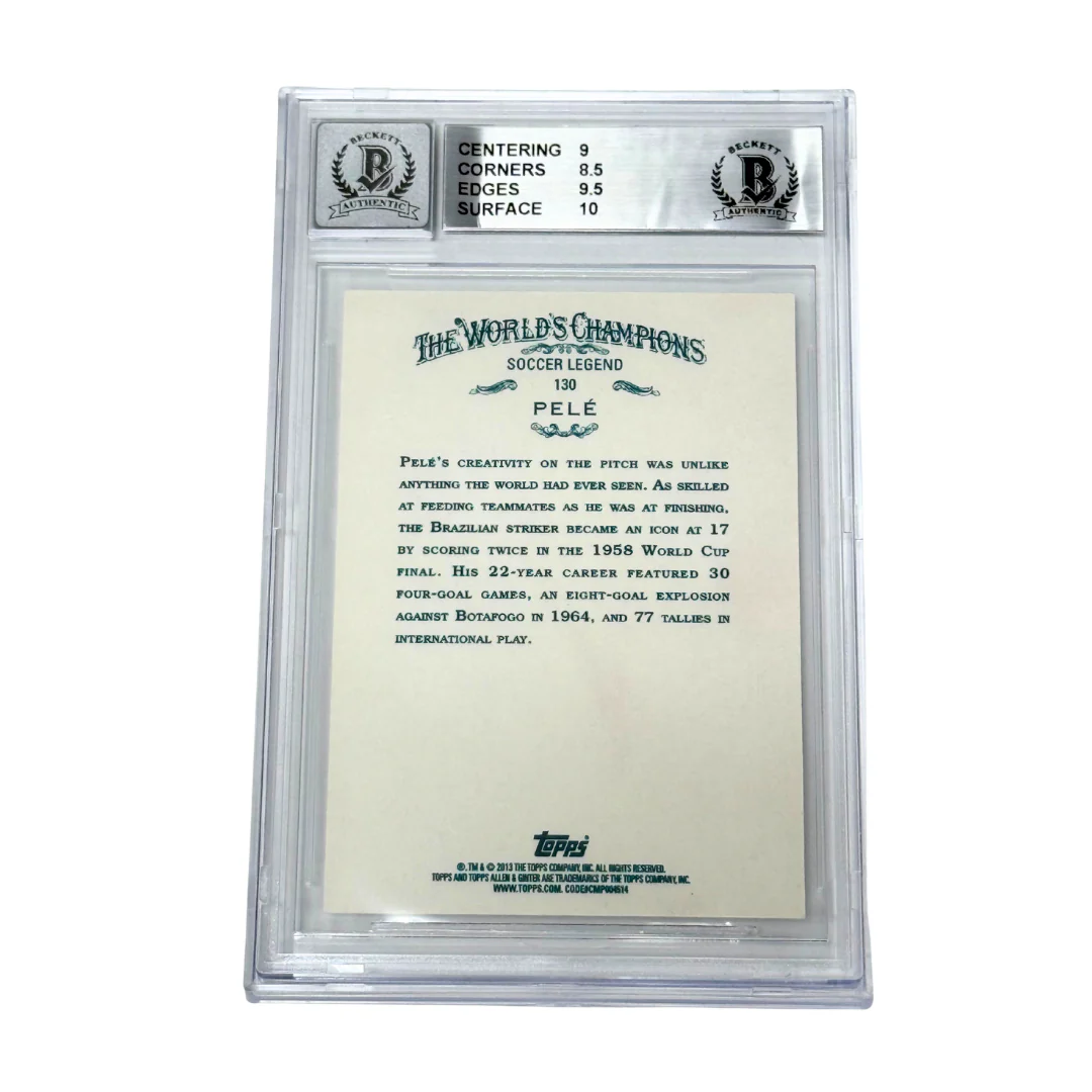 Pele Signed 2013 Topps Allen & Ginter's Black Ink Autograph – BGS 9 AUTO 10 - Image 2