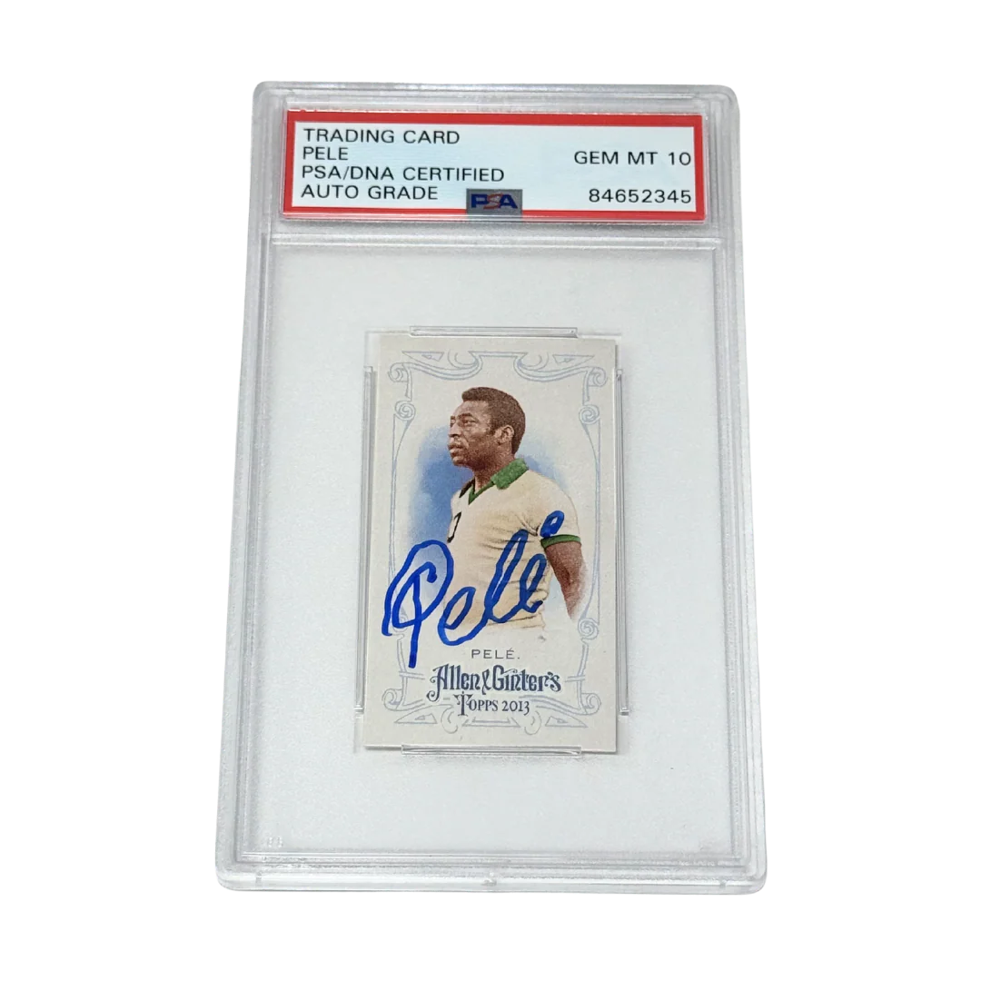 Pele Signed 2013 Topps Allen & Ginter's Mini Card – PSA Autograph 10