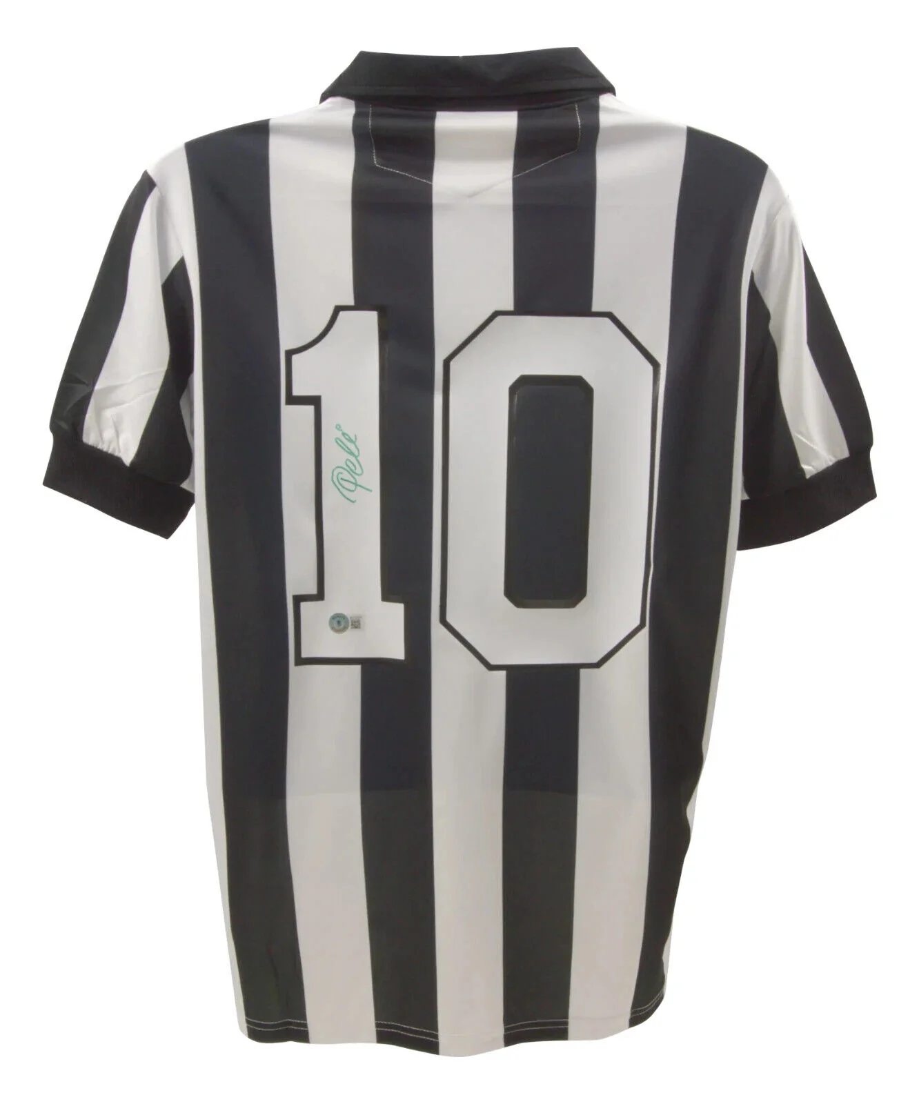 Pele Signed Vintage Santos FC Home Soccer Jersey #10 with Beckett COA - Image 3