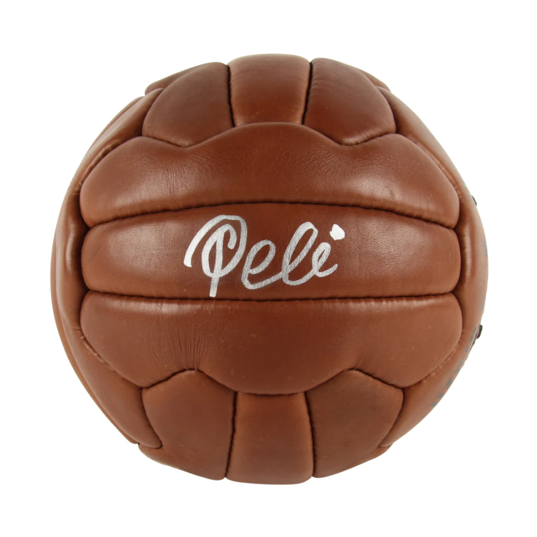 Pele Signed Vintage Soccer Ball with Beckett COA