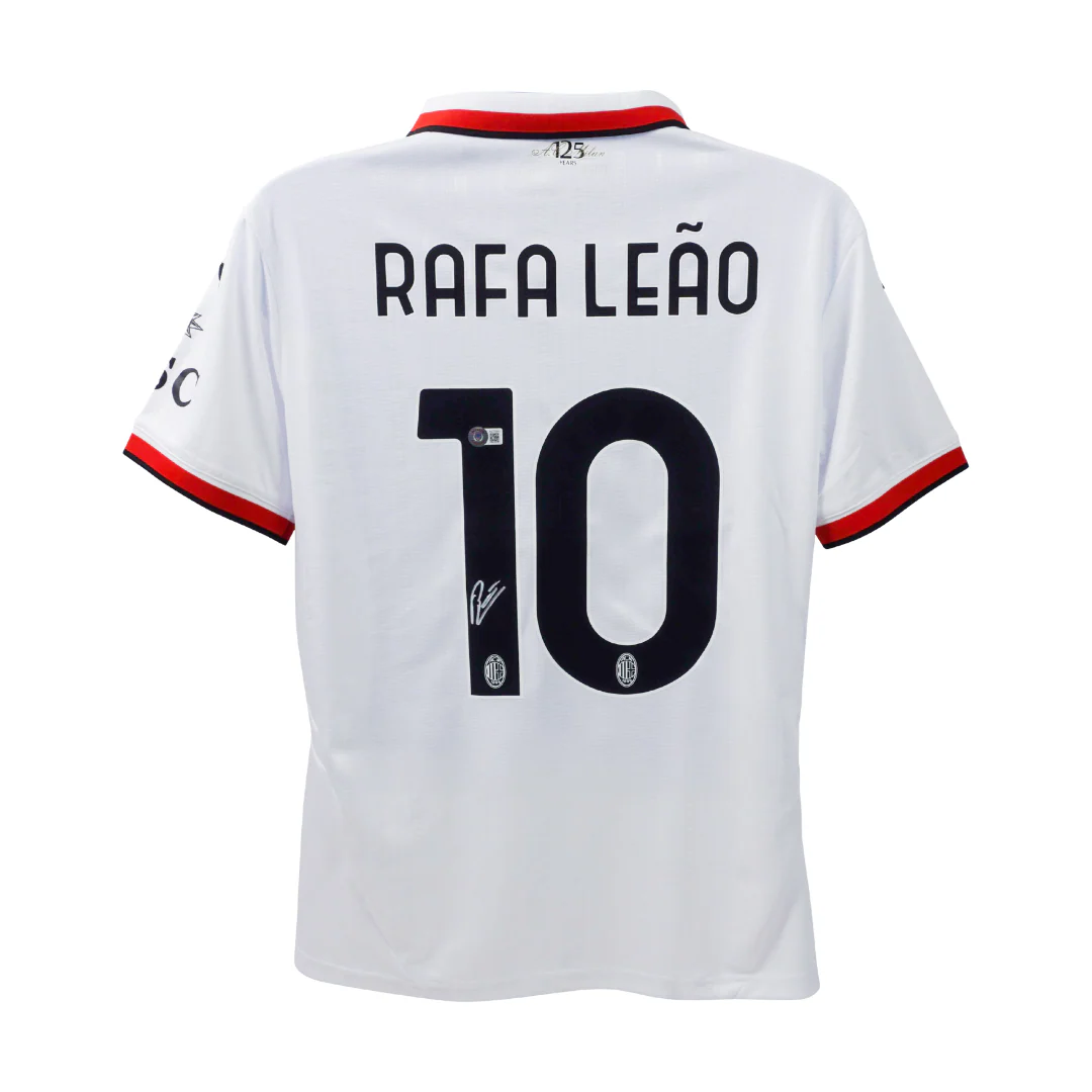 Rafael Leao Signed AC Milan Away Soccer Jersey #10 with Beckett COA - Image 3