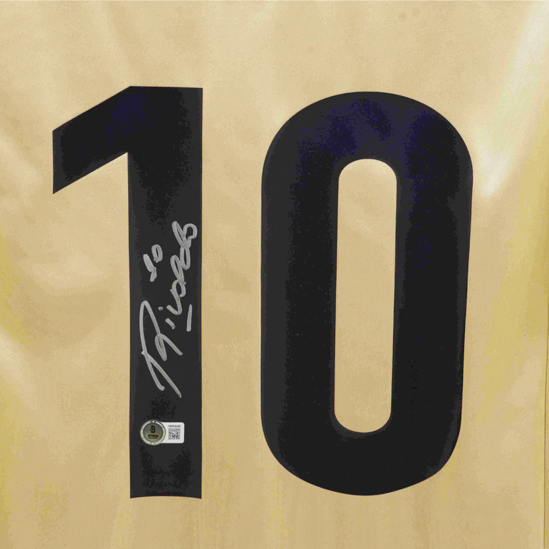 Rivaldo Signed FC Barcelona Away Soccer Jersey #10 with Beckett Witness - Image 2