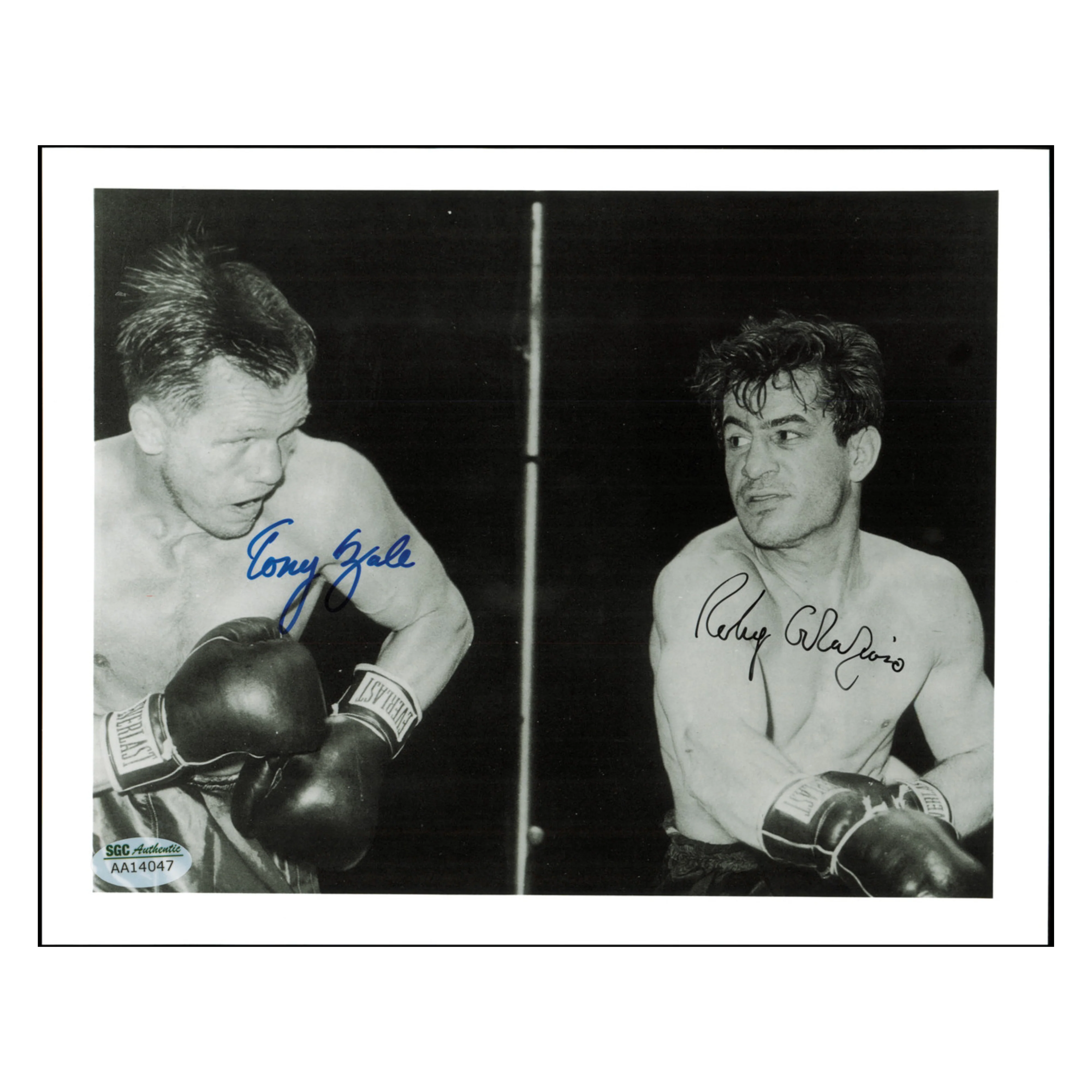 Rocky Graziano & Tony Zale Autographed 8x10 Photo SGC